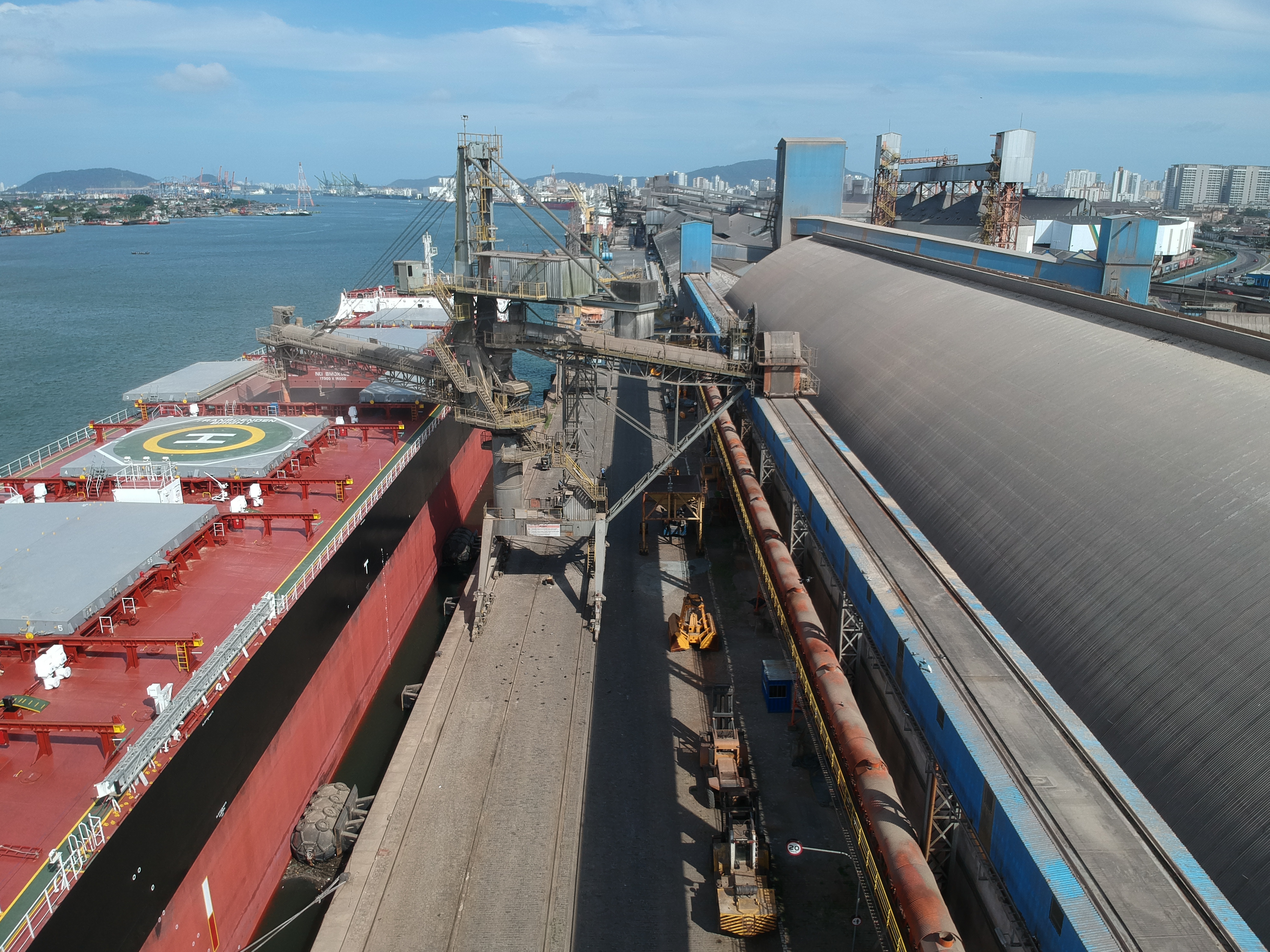 COFCO's Terminal 12A port in Santos. COFCO is one of the top exporters of grains and oilseeds from Brazil and also has significant sugar, coffee and cotton businesses in Brazil. 