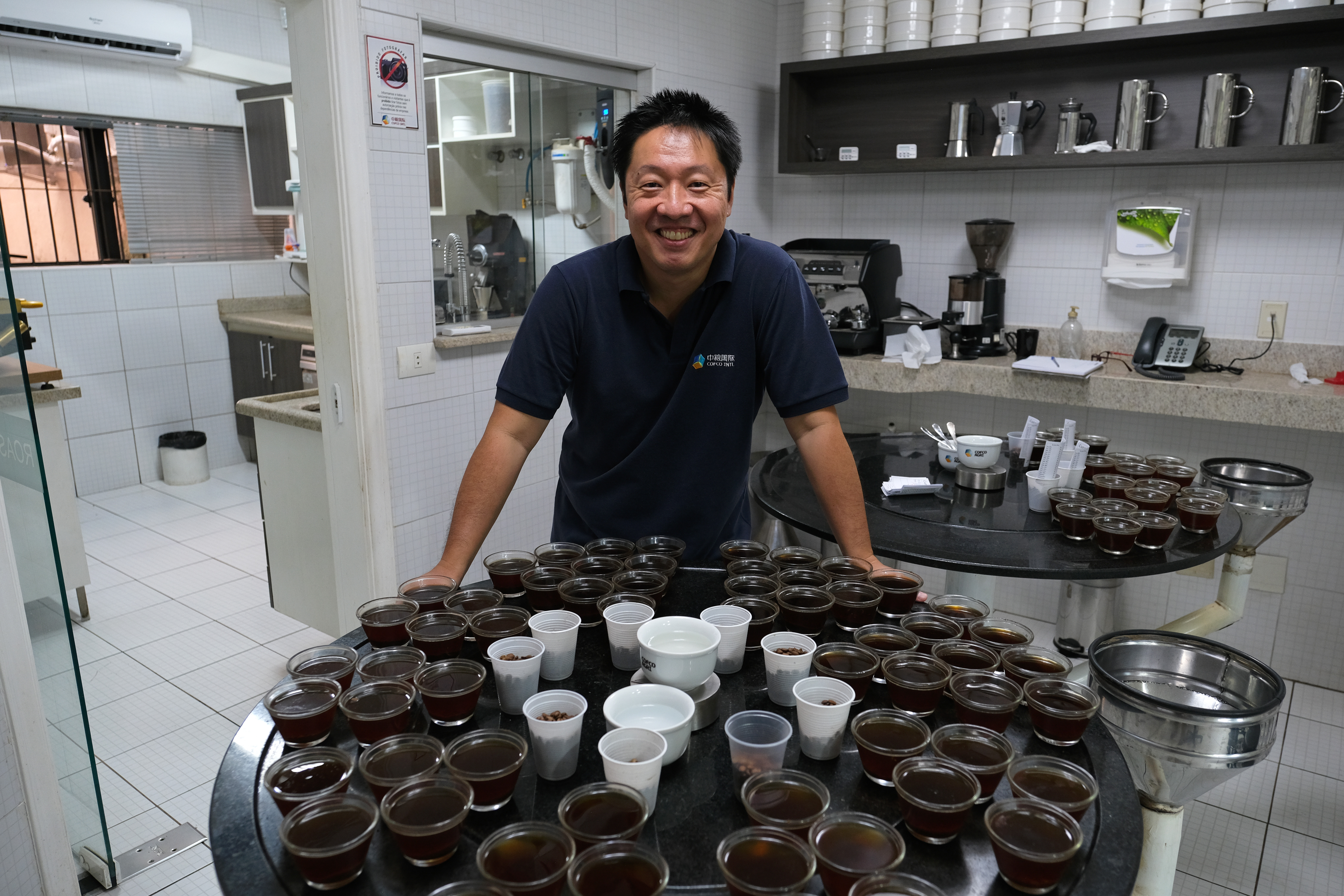 Tastings in the lab are one of the best parts of the for Chen. Here, the team assess the coffee in terms of colour of roasted beans, its growth and size.